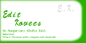 edit kovecs business card