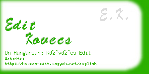 edit kovecs business card